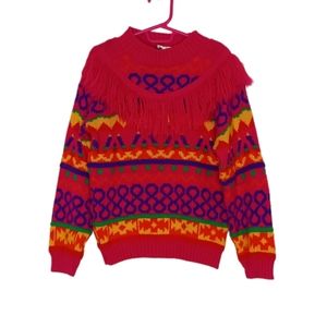 Grand Knitwear Fringed Sweater Vintage